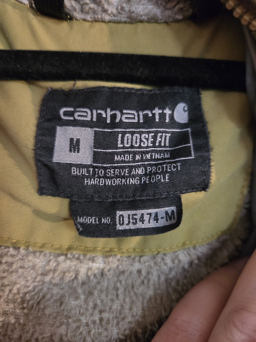 Carhartt Men's Jacket Label - Black and Yellow Accent